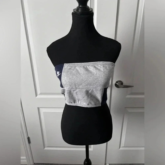 Frankie Collective | Rework  Nike Patchwork Bandeau Top | Size L - Picture 3 of 8